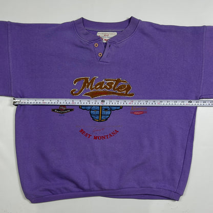 M - Vintage 1990's Best Montana Graphic Henley Sweatshirt