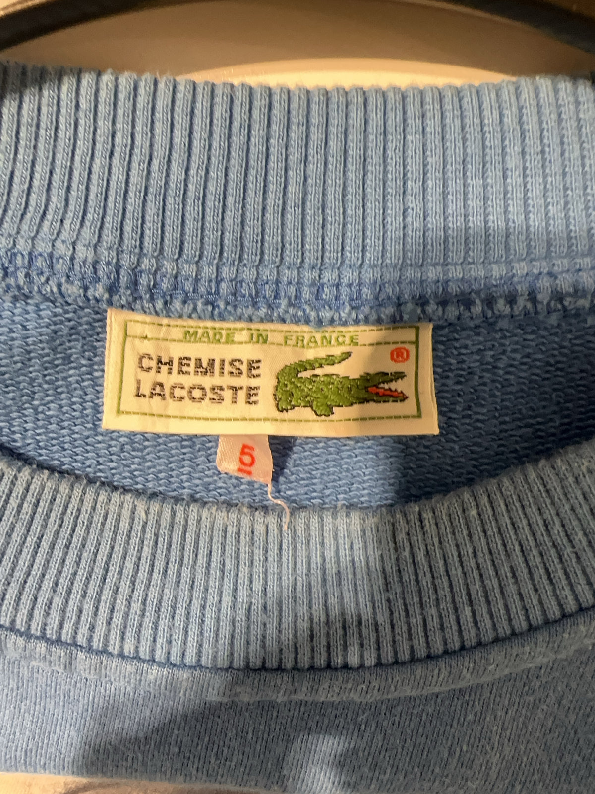 L - 1980's Lacoste Tennis Player Crewneck Sweatshirt