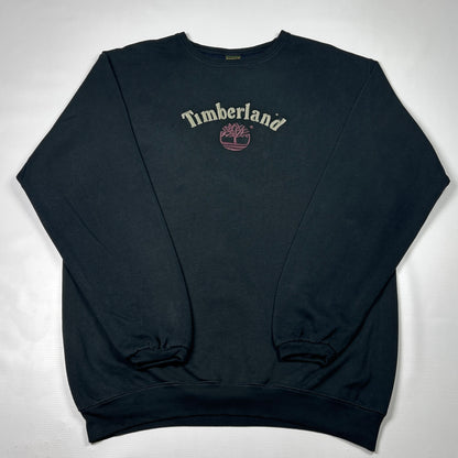 M - Timberland 2000's Weathergear Black Crewneck Sweatshirt