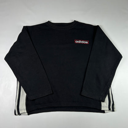 L - 1990's Adidas Black Graphic Long Sleeve Sweatshirt