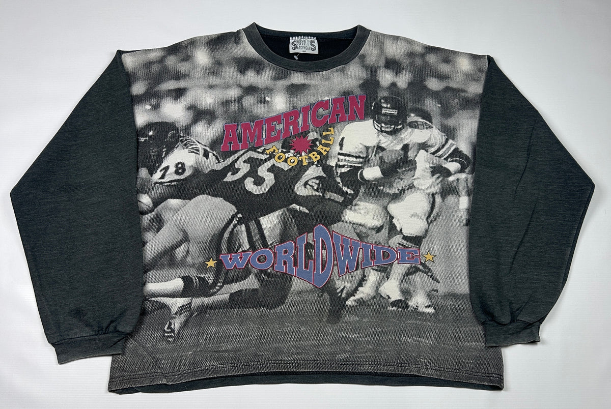 S - American Football 1990's Graphic Long Sleeve T-Shirt