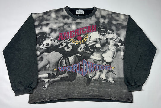 S - American Football 1990's Graphic Long Sleeve T-Shirt