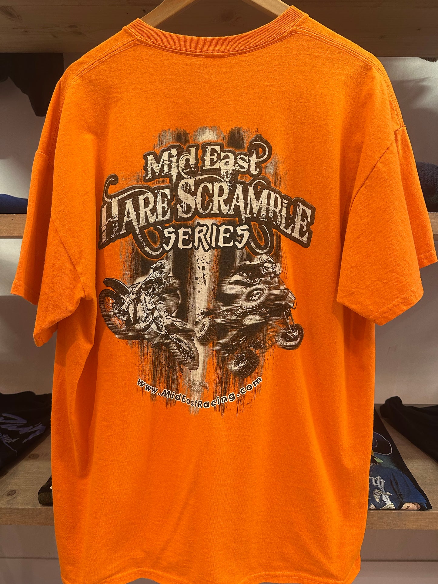 XL - Mid East Hare Scramble Series Orange Graphic T-Shirt