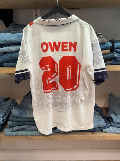 S - England Vintage Home Football Shirt Michael Owen 20
