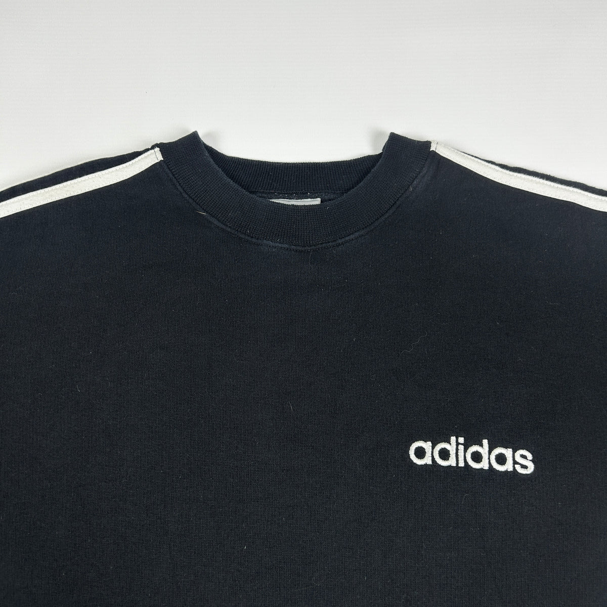 S - Vintage 1990's Adidas Black Crewneck Sweatshirt