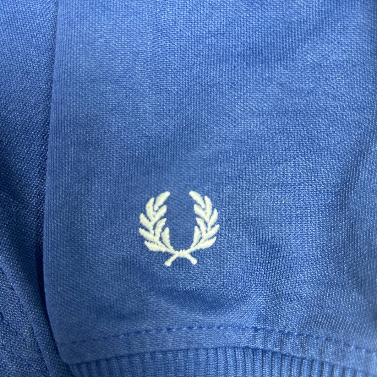 L - Vintage 1990's Fred Perry Blue Zip-Up Hooded Sweatshirt