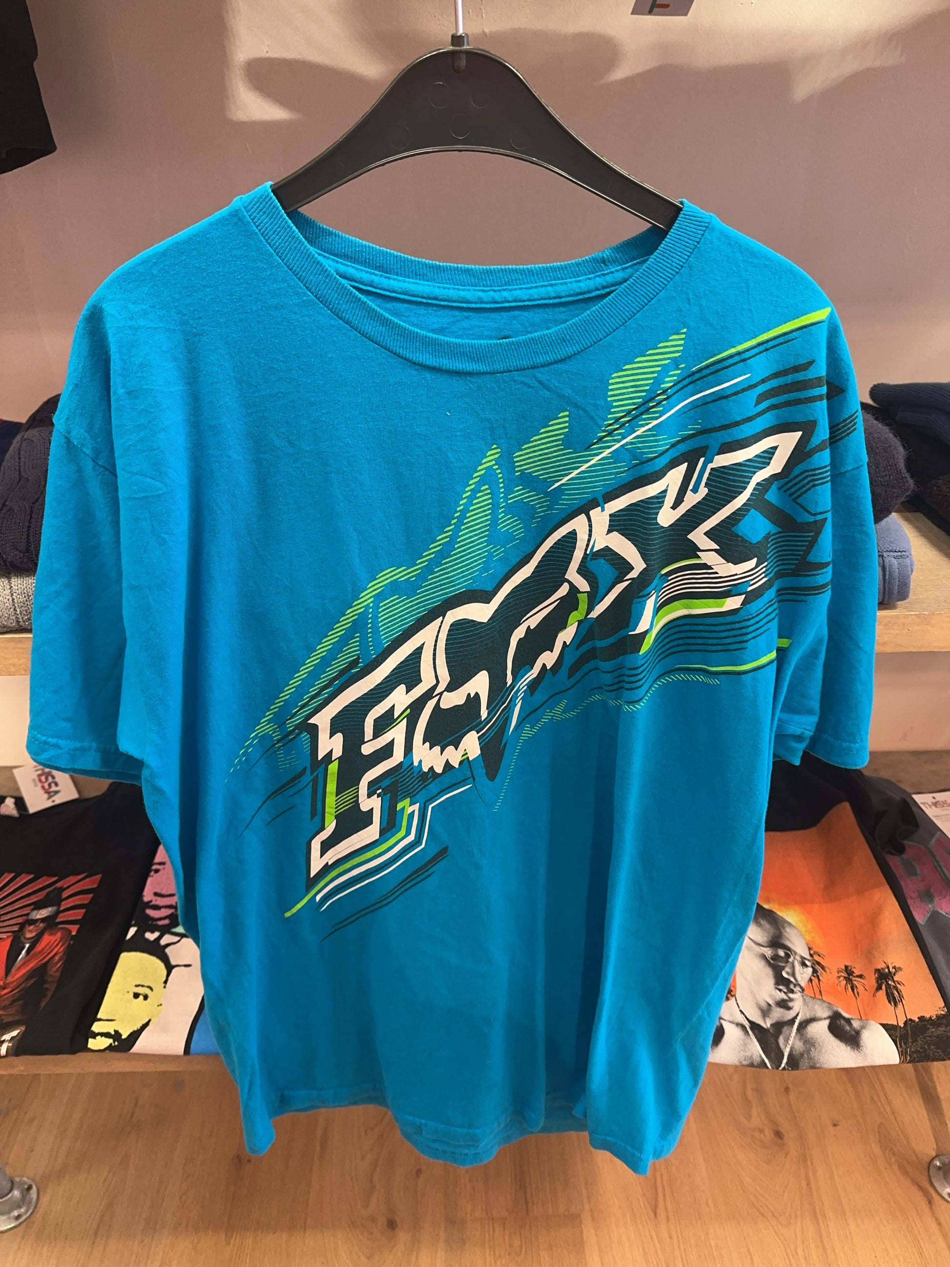 L - Blue Fox Racing Graphic T-Shirt