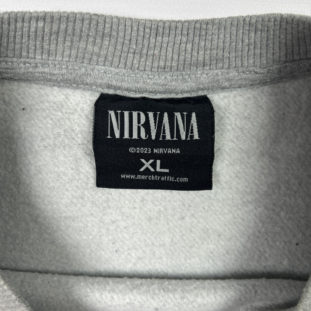 XL - Nirvana Smiley Face Graphic Crewneck Sweatshirt
