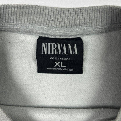 XL - Nirvana Smiley Face Graphic Crewneck Sweatshirt