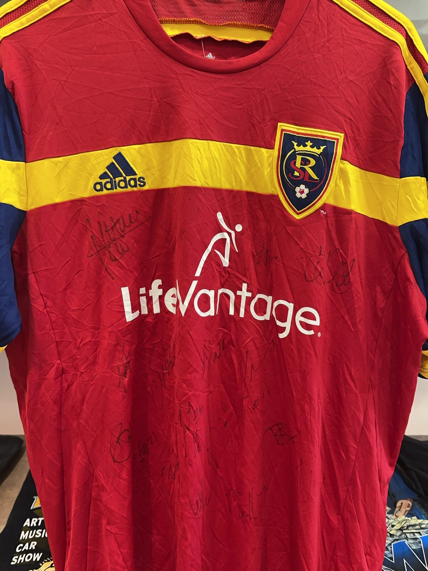 2014-2015 Adidas Real Salt Lake MLS Squad Signed Football Jersey XL