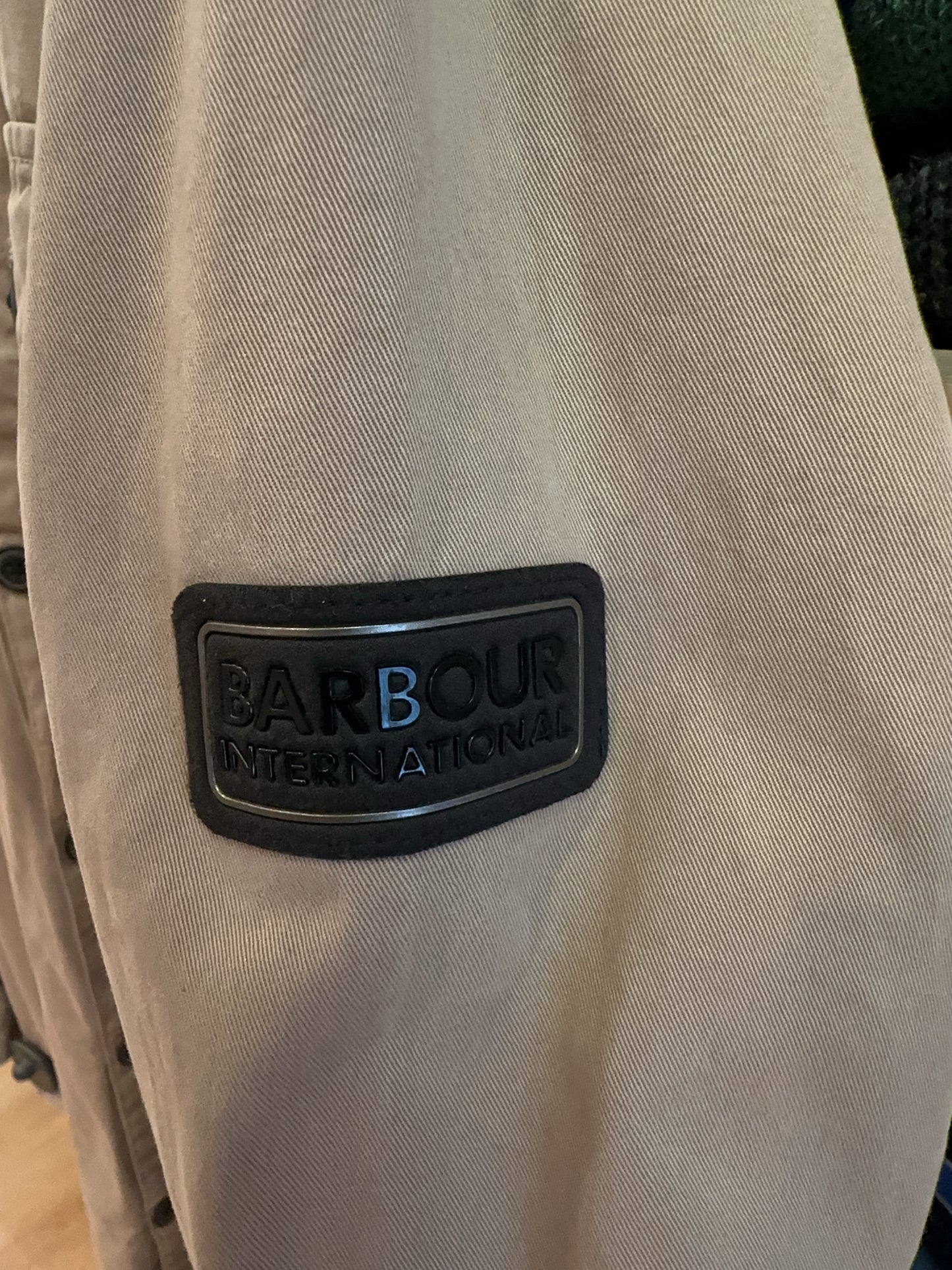 XL - Barbour International Beige Button-Up Overshirt Jacket