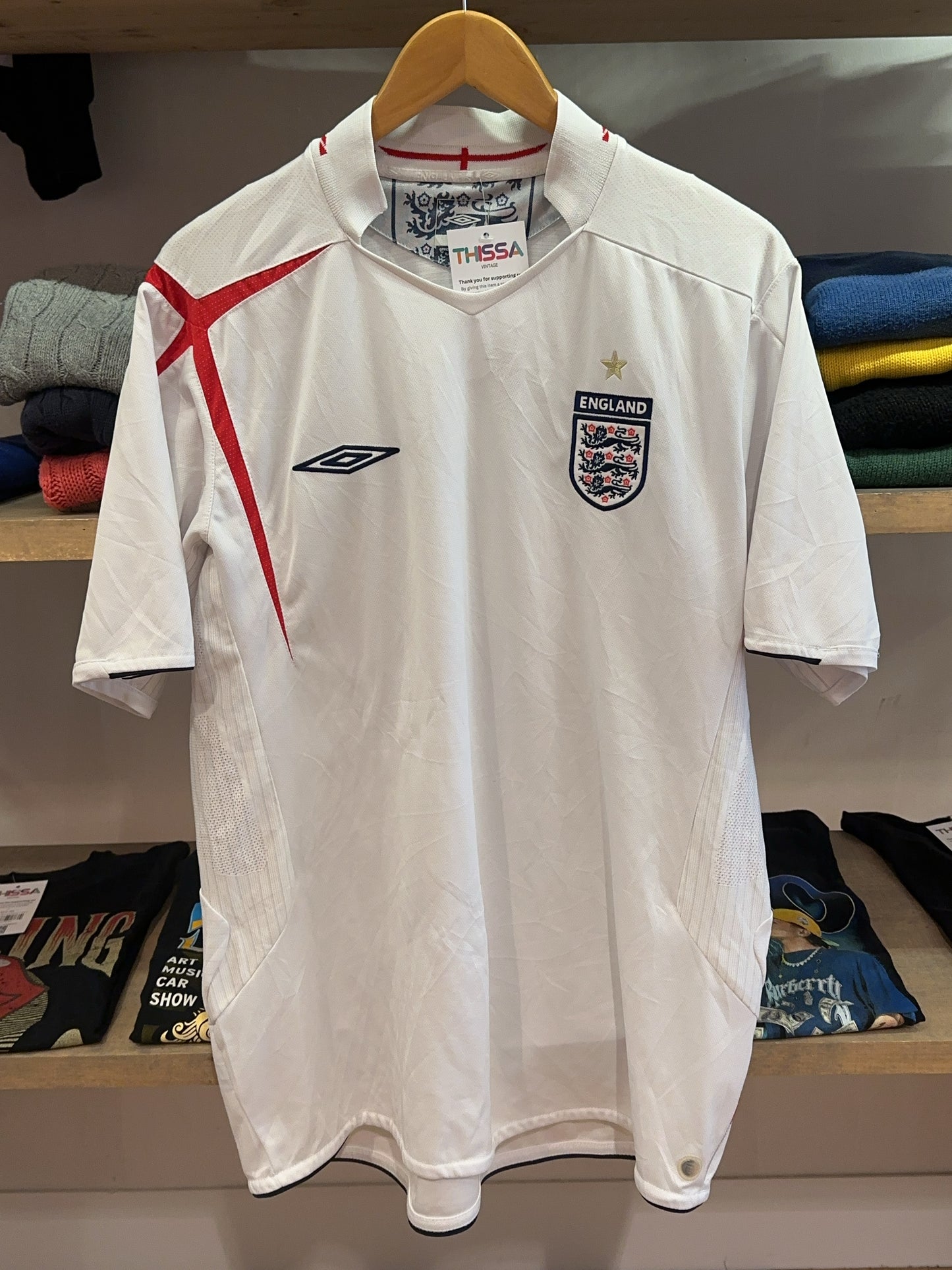 2005-2007 England Umbro Home Football Shirt - XXL