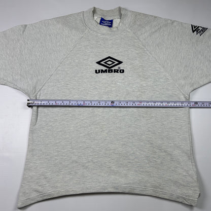 L - 1990's Umbro Grey Long Sleeve Pro Training Sweatshirt