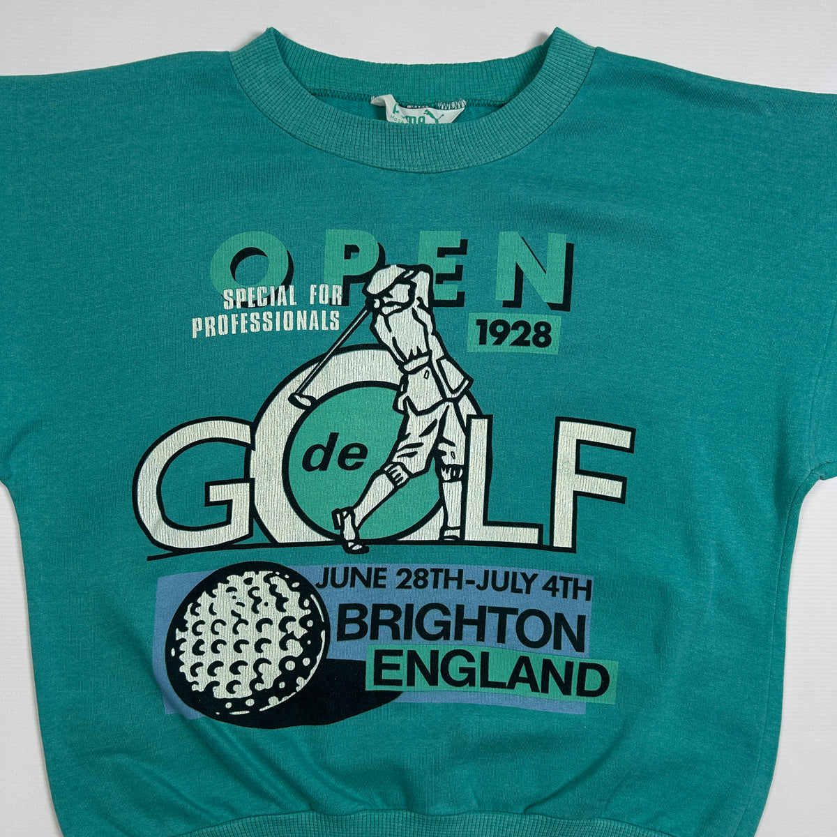 S - Vintage 1928 Puma Open Golf Brighton England Graphic Sweatshirt