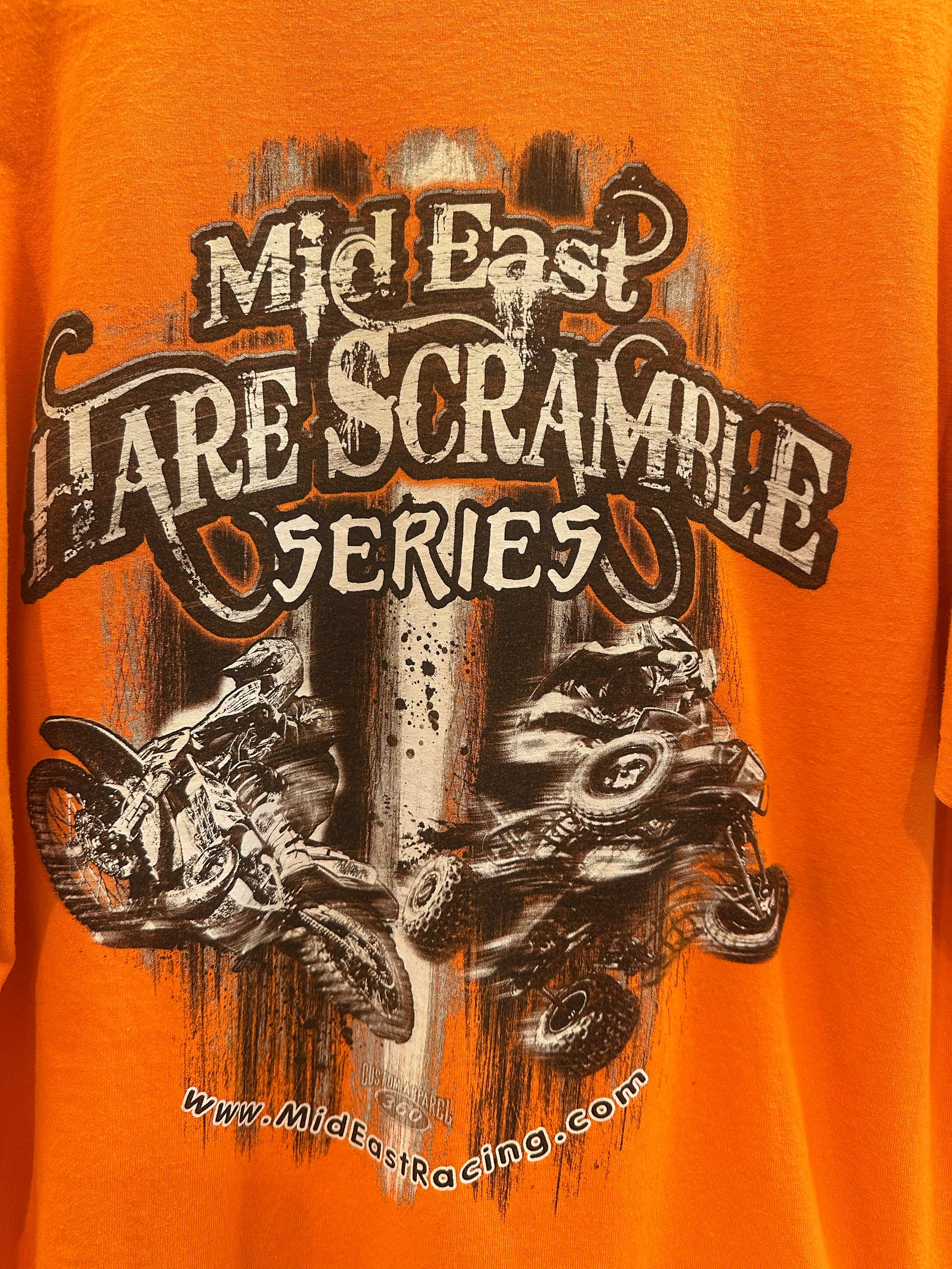 XL - Mid East Hare Scramble Series Orange Graphic T-Shirt