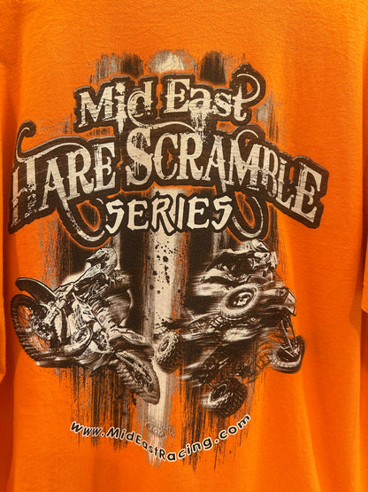 XL - Mid East Hare Scramble Series Orange Graphic T-Shirt
