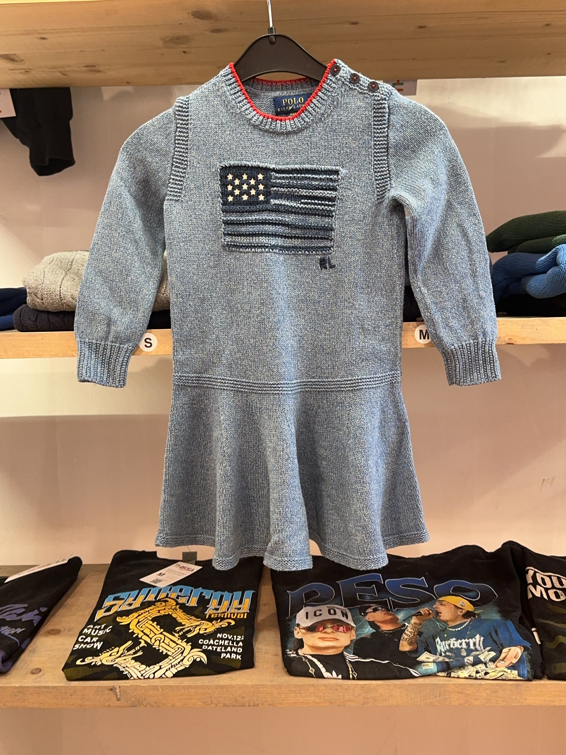 3 - Ralph Lauren Intarsia-Flag Cotton Dress American Flag
