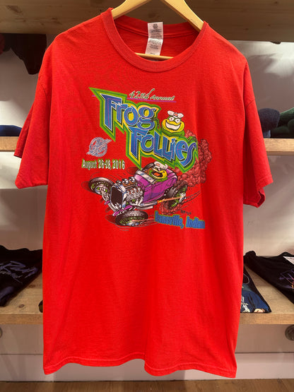 XL - Red Mellow Yellow Frog Follies Hot Rod Graphic T-Shirt
