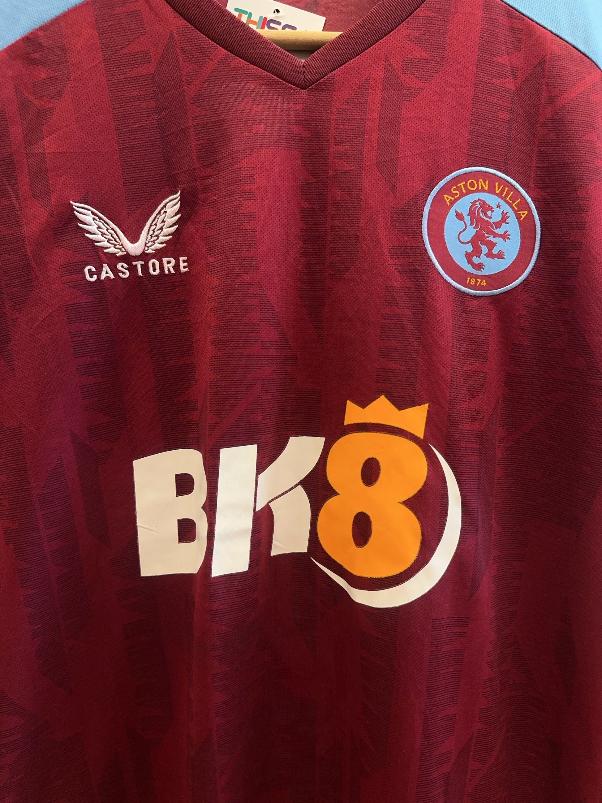 2023-2024 Aston Villa Castore Home Football Shirt Lucas Paqueta 10 - S