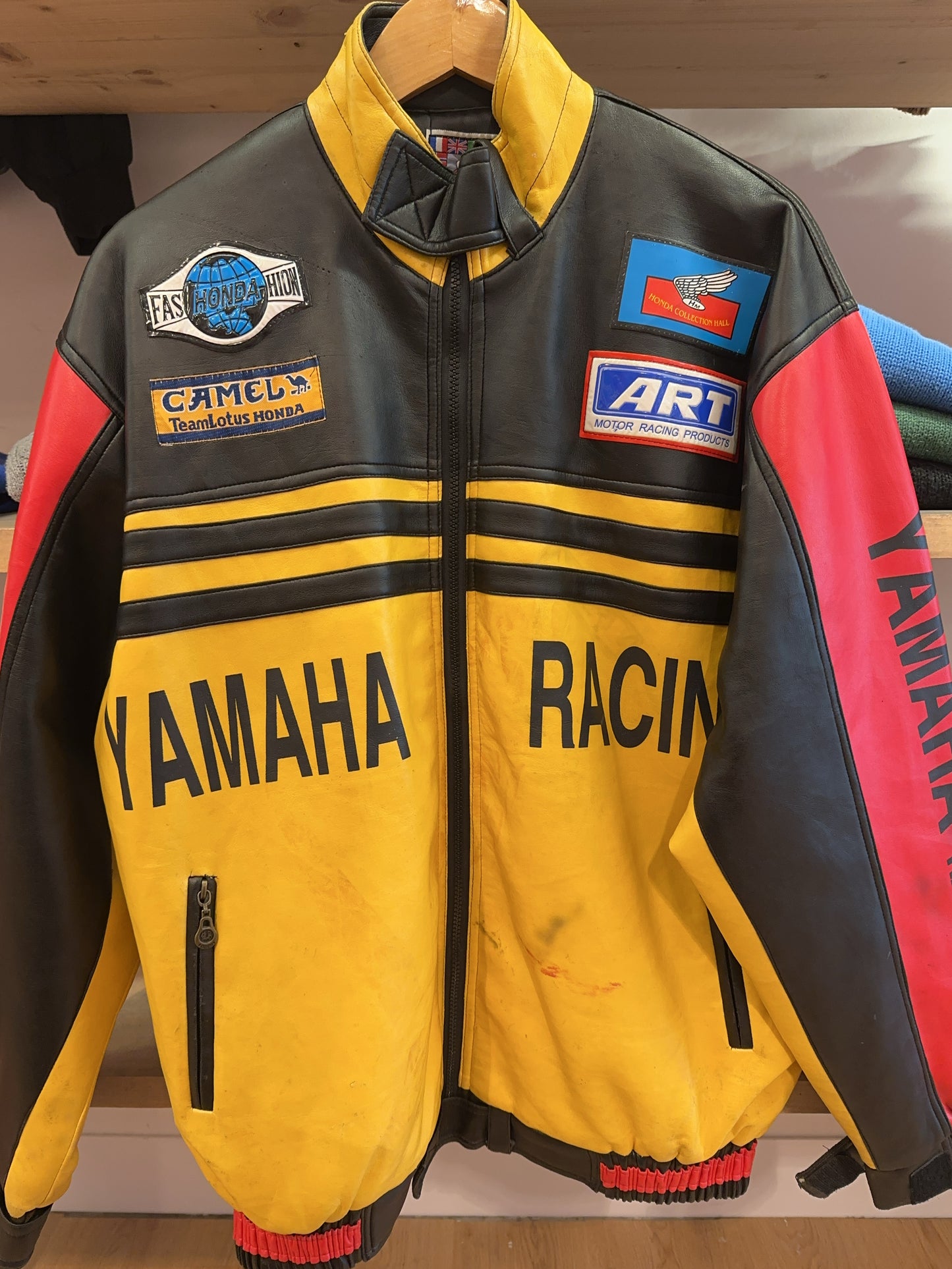 XXL - Vintage 1990's Yamaha racing vintage leather Jacket
