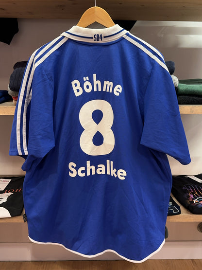 2001-2002 FC Schalke 04 Adidas Home Football Shirt Böhme #8 - XXL