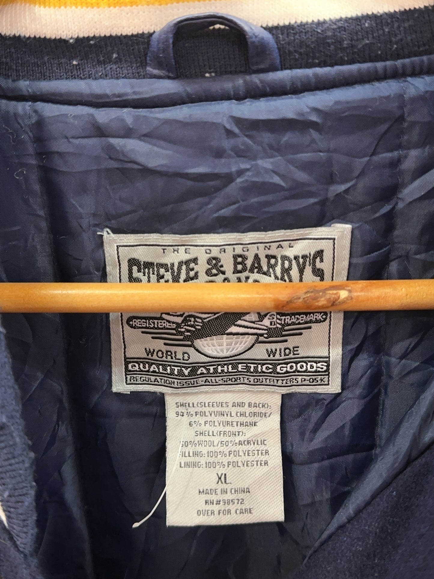 XL - Vintage 2000's West Virginia Mountaineers Steve & Barry's Varsity Jacket