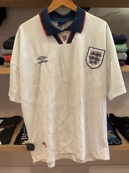 1993-1995 England Umbro Home Football Shirt - XL