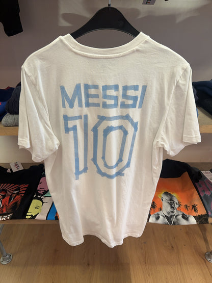 L - Adidas Graphic Messi White T-Shirt