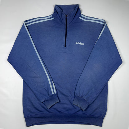 M - 1980's Adidas Blue Quarter Zip Track Jacket