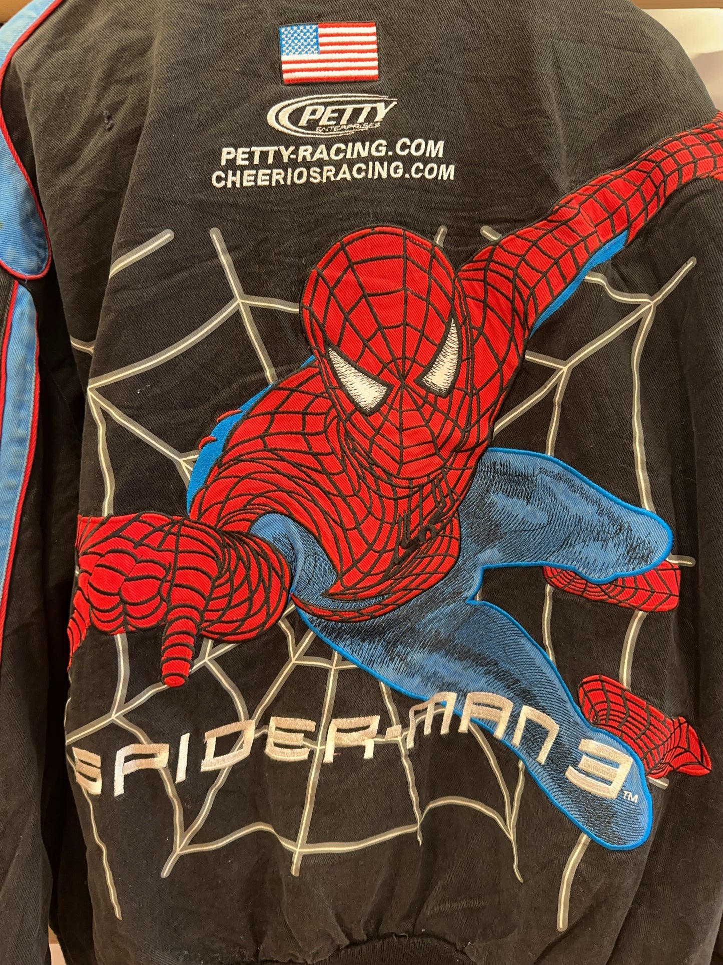XL - Spiderman 3 Marvel Nascar Racing Jacket JH Design 2007 Nascar Bobby Labonte #43 Movie Promo