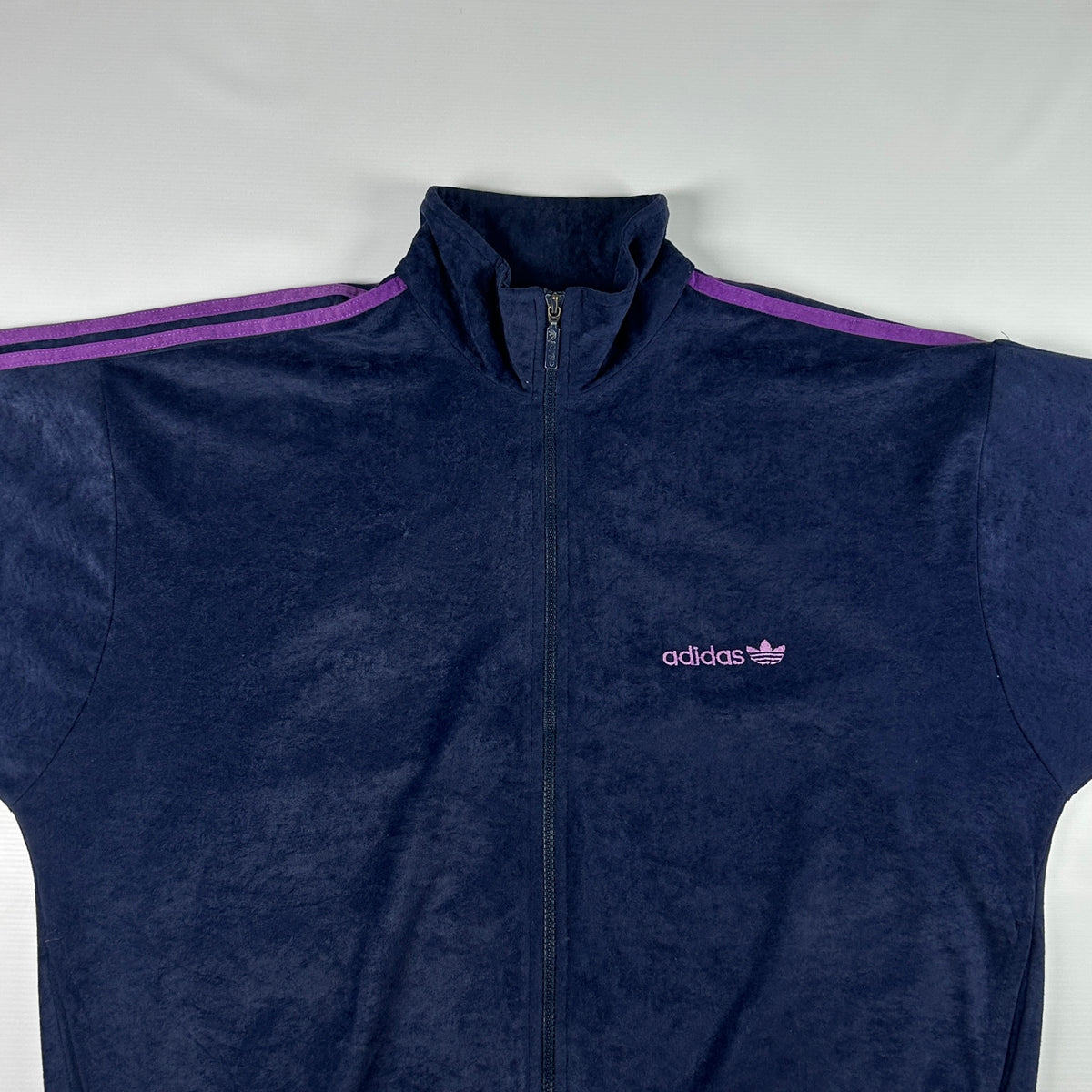 M - 1980's Adidas Vintage One World velour Track Jacket