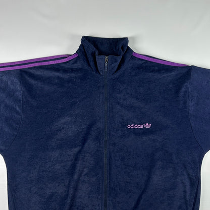 M - 1980's Adidas Vintage One World velour Track Jacket