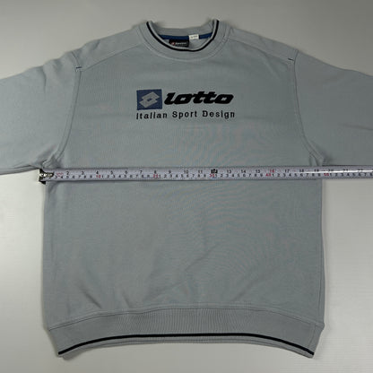 XS - 1990's Lotto Italian Sport Design Grey Sweatshirt