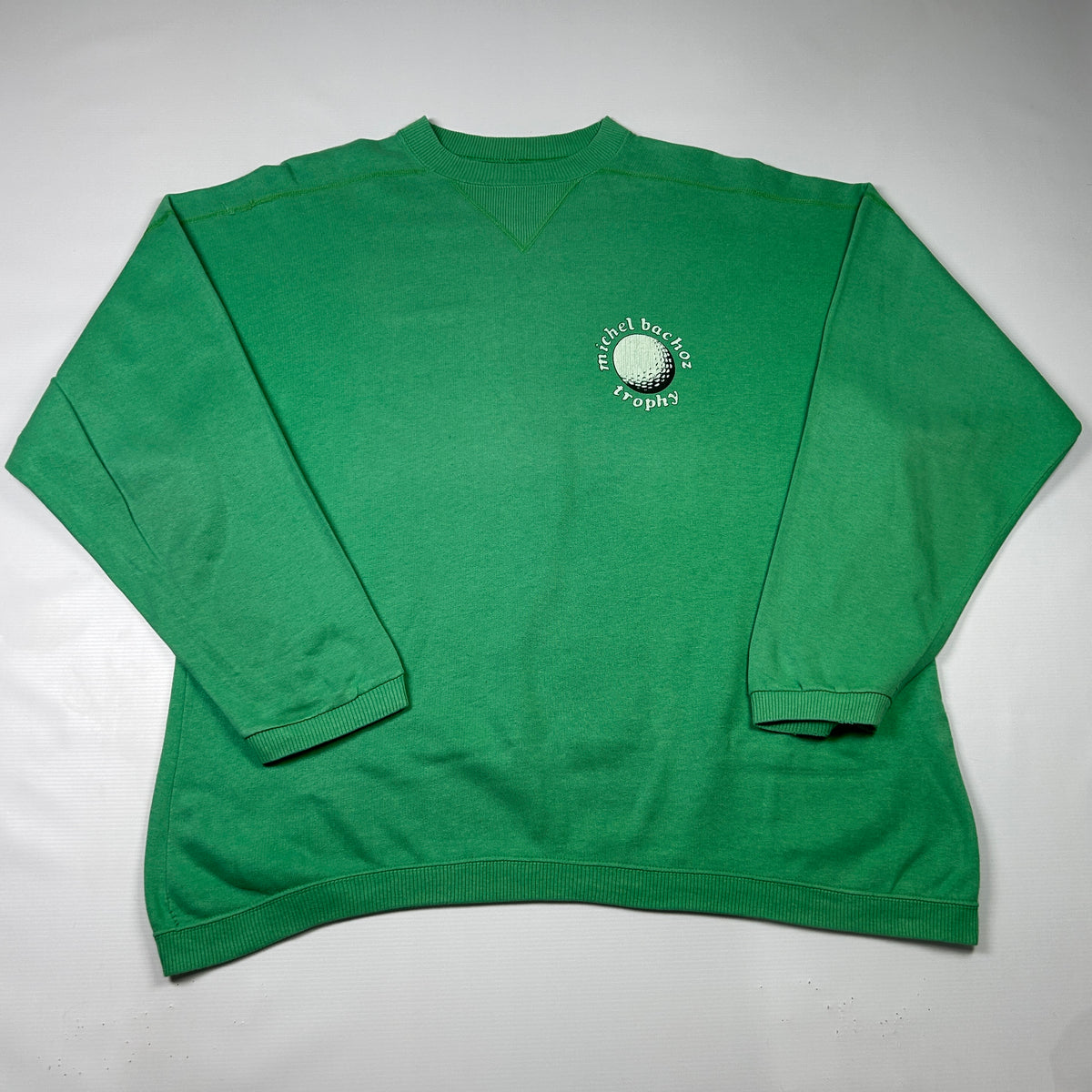 XL - 1990's Michel Bachoz Trophy Green Crewneck Sweatshirt