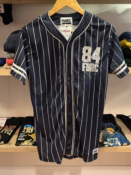 Fabric Navy Pinstripe Baseball Jersey