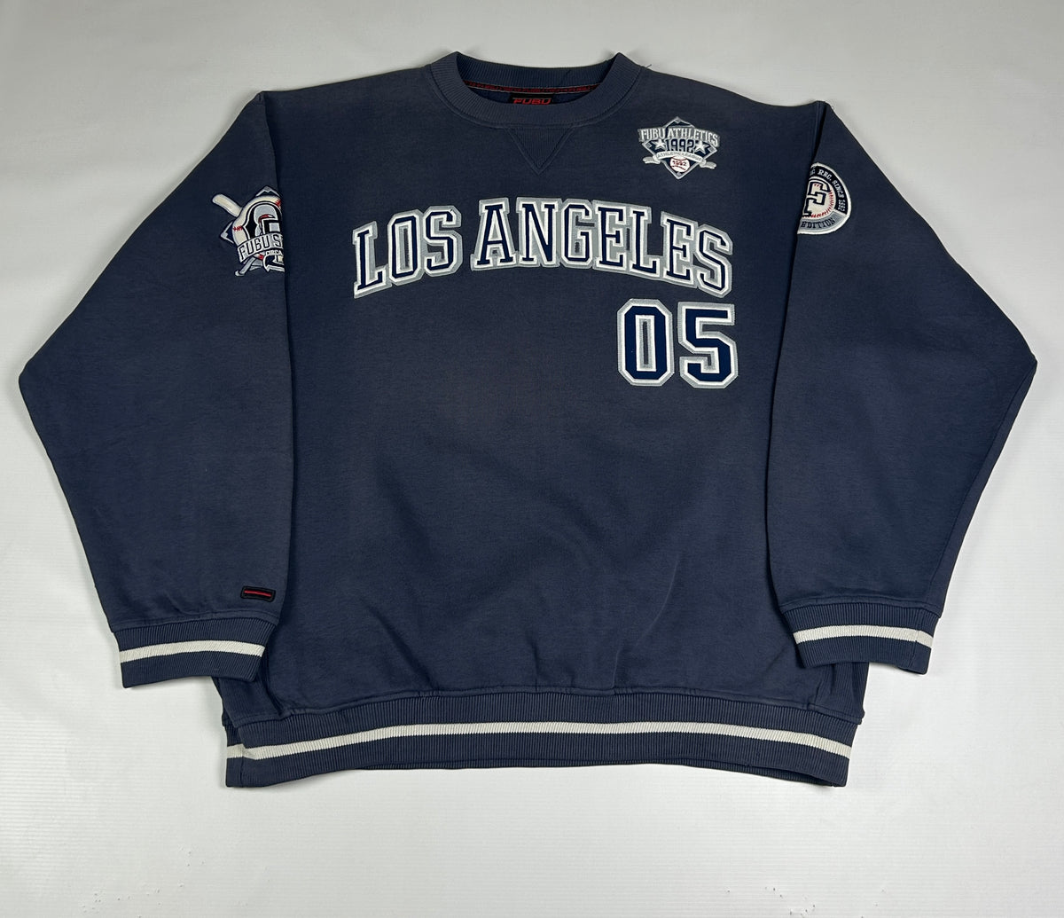 M - Vintage 2000's FUBU Los Angeles 05 Navy Crewneck Sweatshirt
