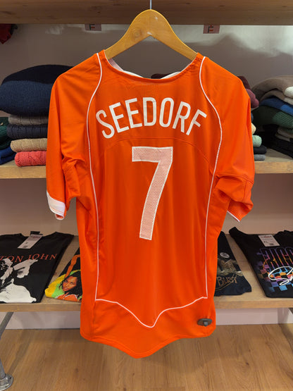 Vintage Nike Netherlands Seedorf 2004/05 Home Football Shirt (XL)