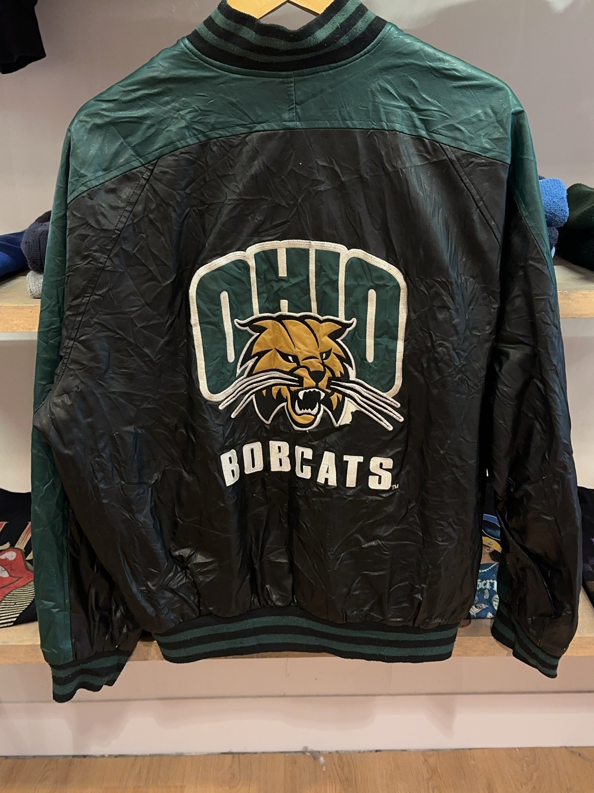 M - Vintage 1990's Ohio Bobcats Steve & Barry's Varsity Jacket