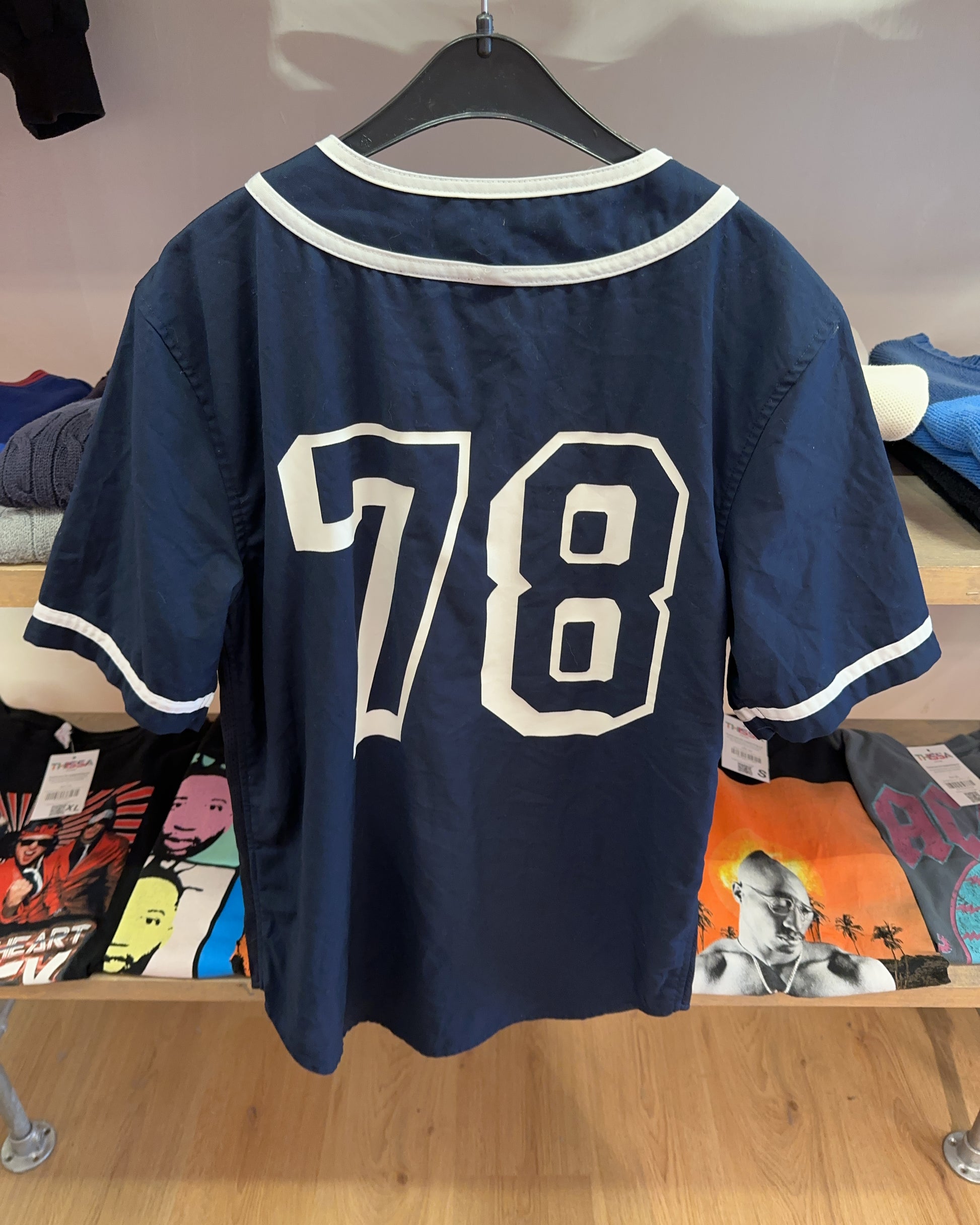 XS - Navy Baseball Jersey Number 78