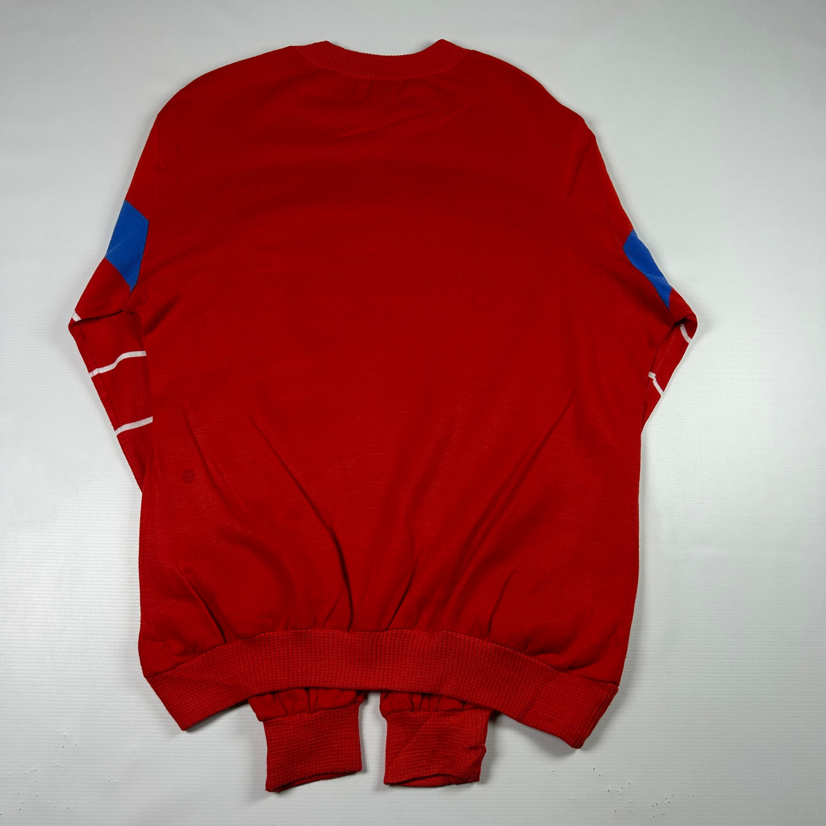 M - Vintage 1980's Adidas Red Striped Crewneck Sweatshirt