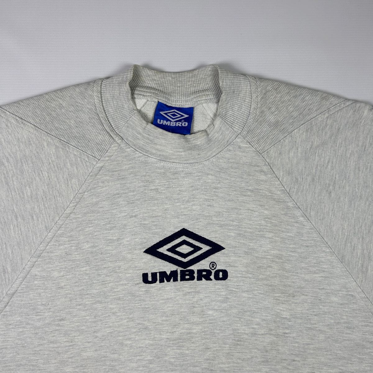 L - 1990's Umbro Grey Long Sleeve Pro Training Sweatshirt