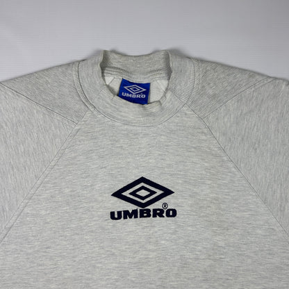 L - 1990's Umbro Grey Long Sleeve Pro Training Sweatshirt