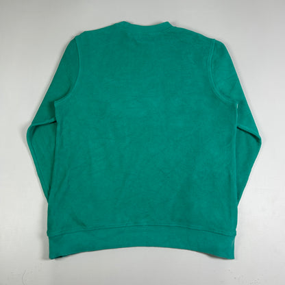 M - Stussy Teal and White Colorblock Crewneck Sweatshirt
