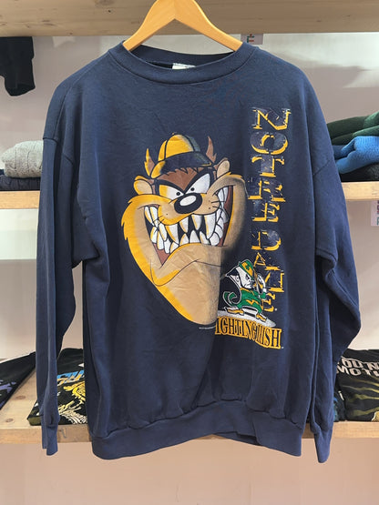 XXL - Rare VTG TNT Notre Dame Fighting Irish Taz Looney Tunes 1996 Sweatshirt