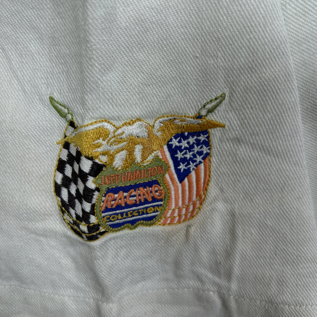 XL - Vintage 1990's Jeff Hamilton Miller Lite Racing Sponsor Button-Up Shirt