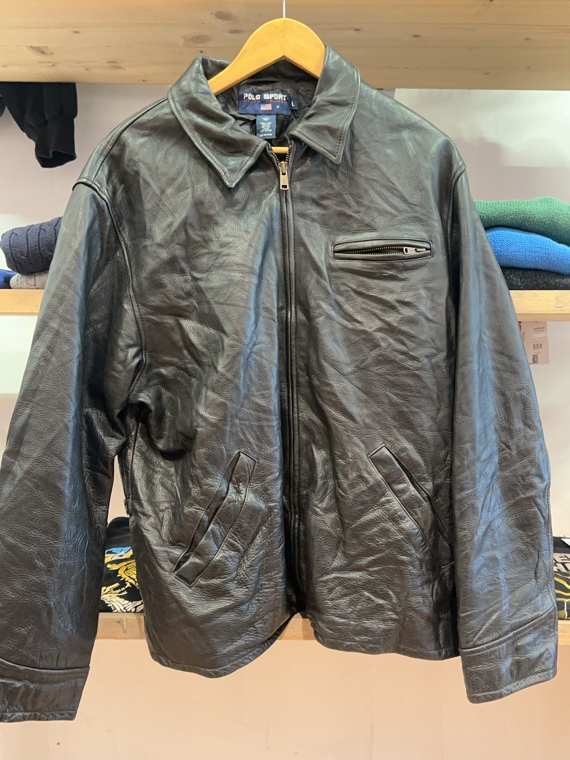 L - Vintage 1990's Ralph Lauren Leather Jacket