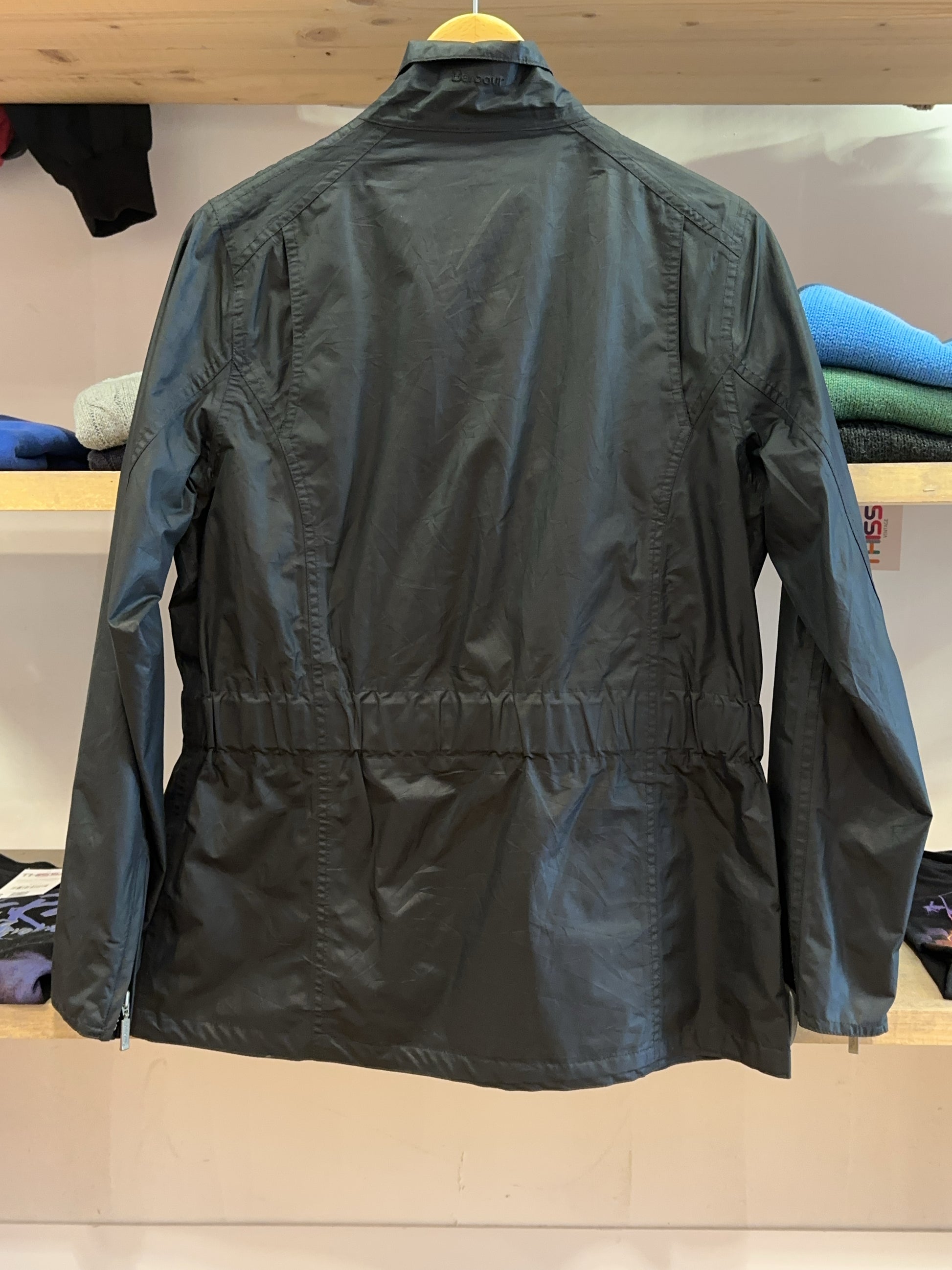 L - Barbour Black Lightweight Zip-Front Jacket