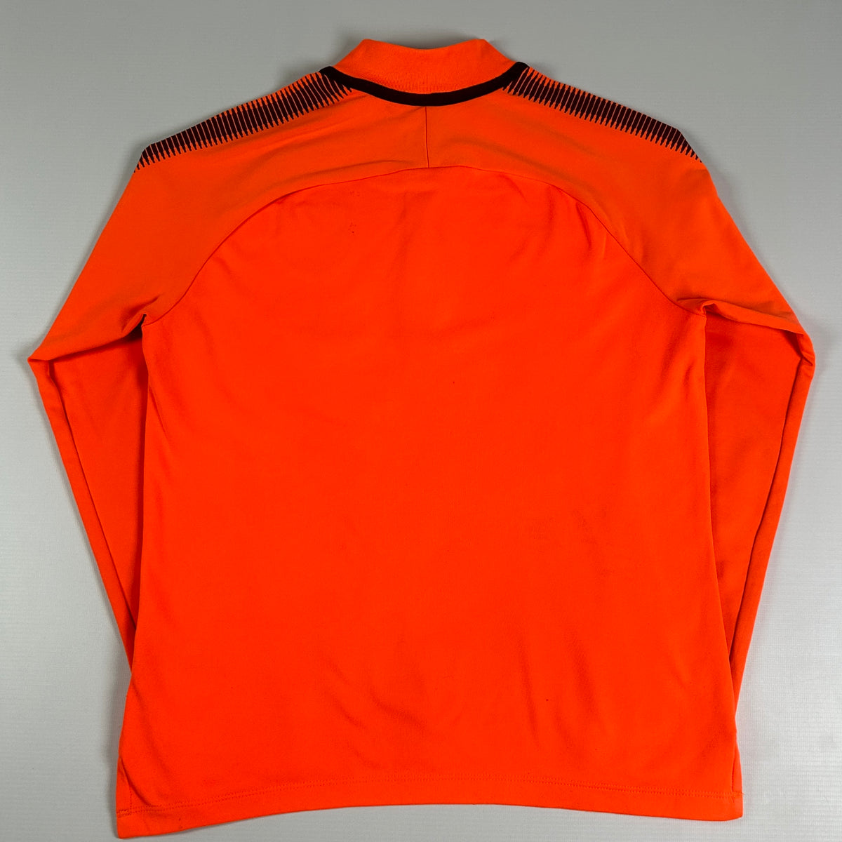 10 - 2017/2018 FC Barcelona Nike Dri-FIT Orange Quarter-Zip Training Top