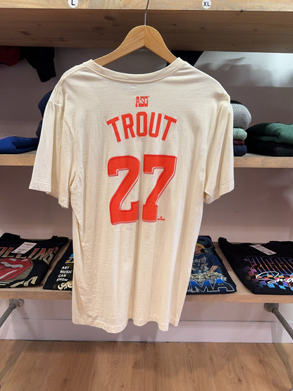 L - Nike MLB American League Mike Trout 27 Baseball All-Star Tee
