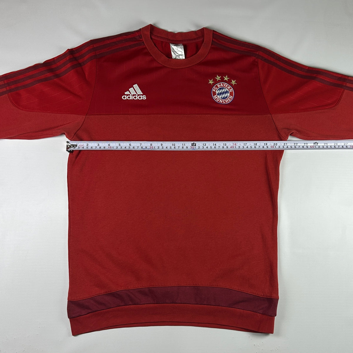 M - 2015-2016 Adidas FC Bayern Munich Red Long Sleeve Sweatshirt